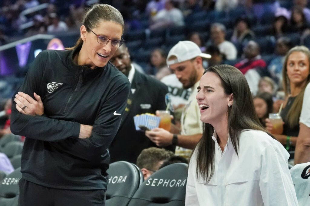 Stephanie White and Caitlin Clark