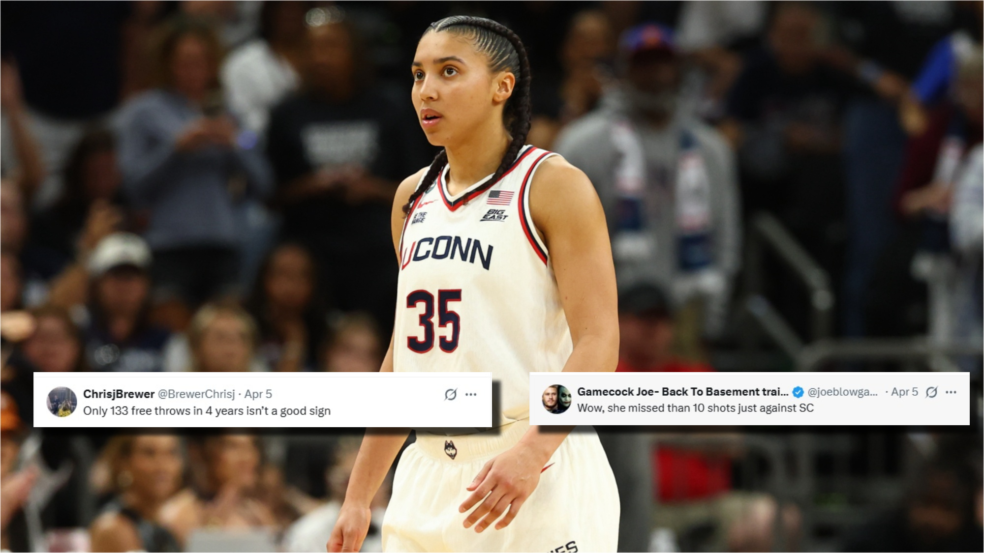 Fans Sound Unimpressed Despite Azzi Fudd Finishing UConn Career With Just 10 Missed Free Throws