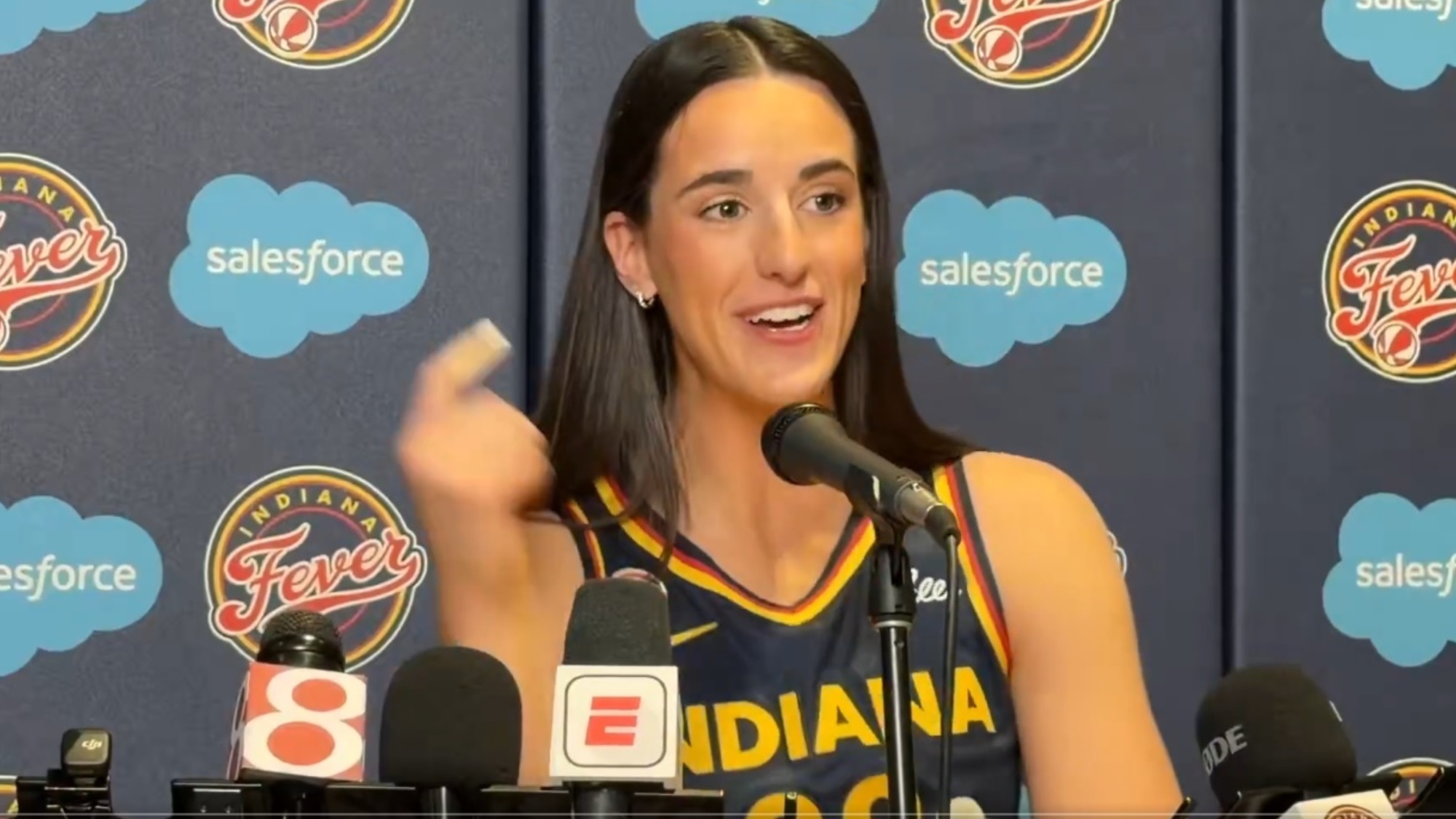 Caitlin Clark Playfully Flips The Script At Indiana Fever Media Day [VIDEO]