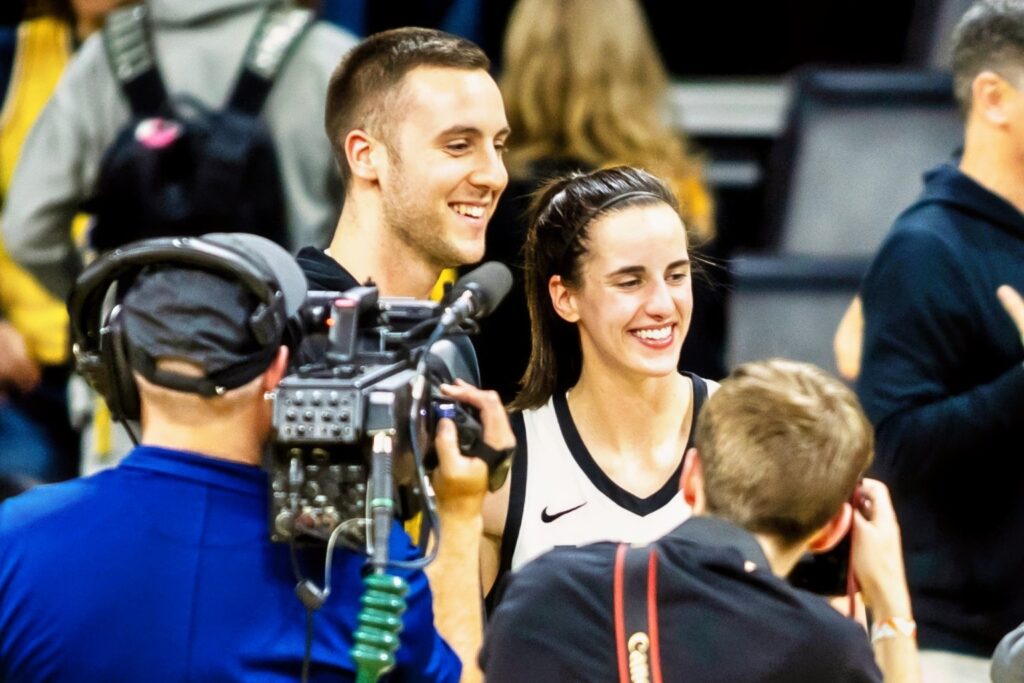 Connor McCaffery and Caitlin Clark