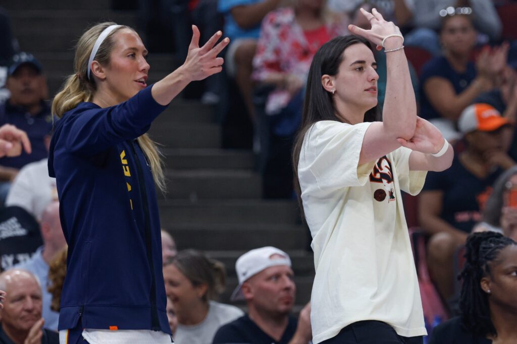 Lexie Hull and Caitlin Clark