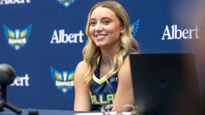 Paige Bueckers Debuts Nike GT Cut 3 Turbo Colorway During Dallas Wings Media Day