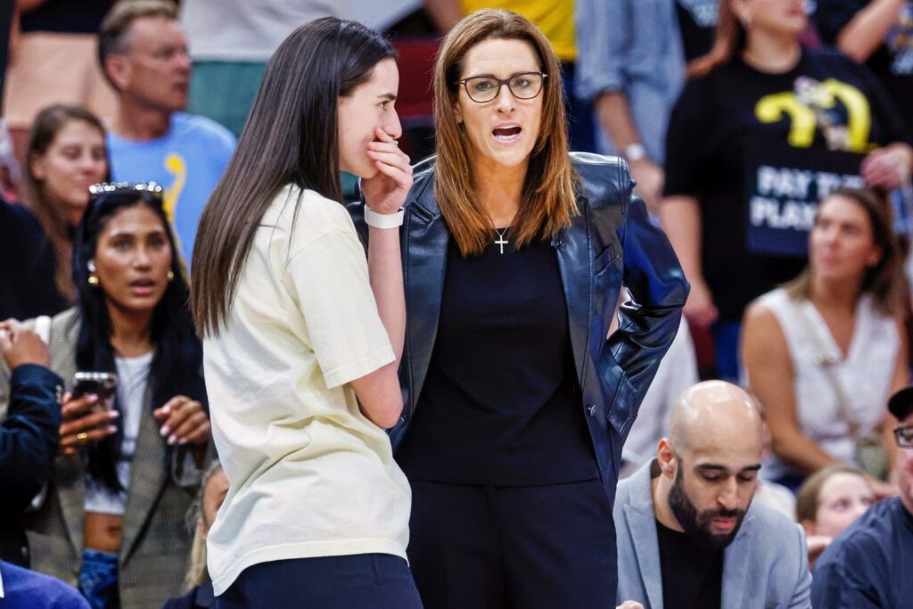Stephanie White and Caitlin Clark