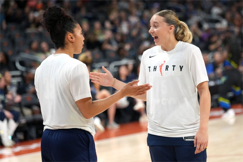 Azzi Fudd and Paige Bueckers