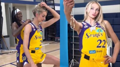 Watch Erica Wheeler Ice Out Cameron Brink Ahead Of Los Angeles Sparks Media Day