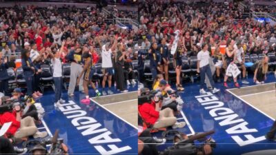 Watch Indiana Fever Bench Mob Go Wild Hyping Up The Crowd During Game Against Nigeria