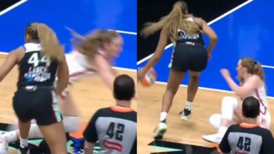 Laney Hamilton Drops Nasty Ankle Breaker On Gianna Kneepkens In Welcome To The WNBA Moment
