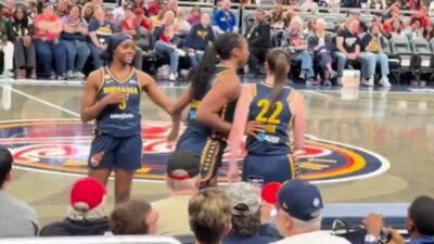 Aliyah Boston Calms Caitlin Clark While Raven Johnson Watches During Preseason Game Against Nigeria [VIDEO]